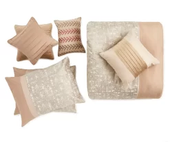 Broyhill Deline Hatched Tan 8-Piece Comforter Set 9 Broyhill Deline Hatched Tan 8-Piece Comforter Set -Broyhill 810459640 1