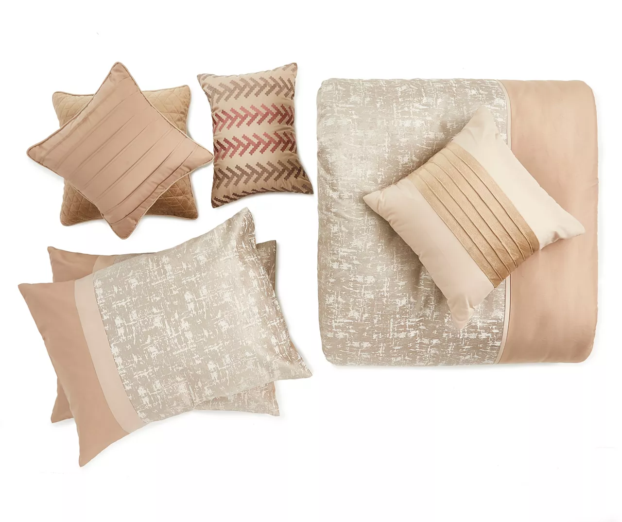 Broyhill Deline Hatched Tan 8-Piece Comforter Set 5 Broyhill Deline Hatched Tan 8-Piece Comforter Set - Image 5