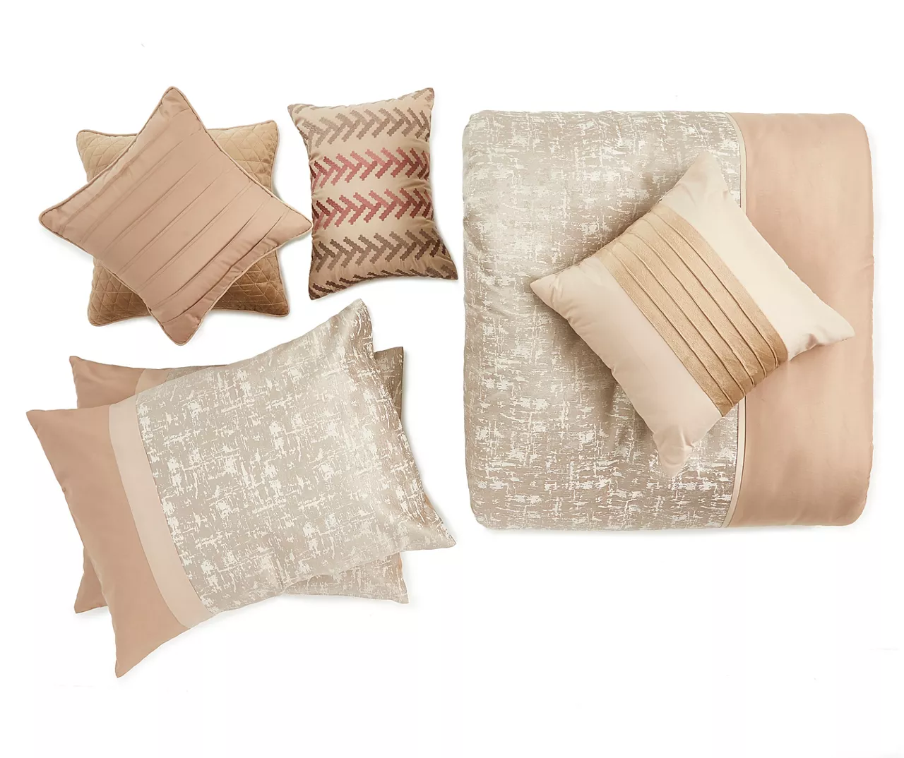 Broyhill Deline Hatched Tan 8-Piece Comforter Set 4 Broyhill Deline Hatched Tan 8-Piece Comforter Set - Image 4