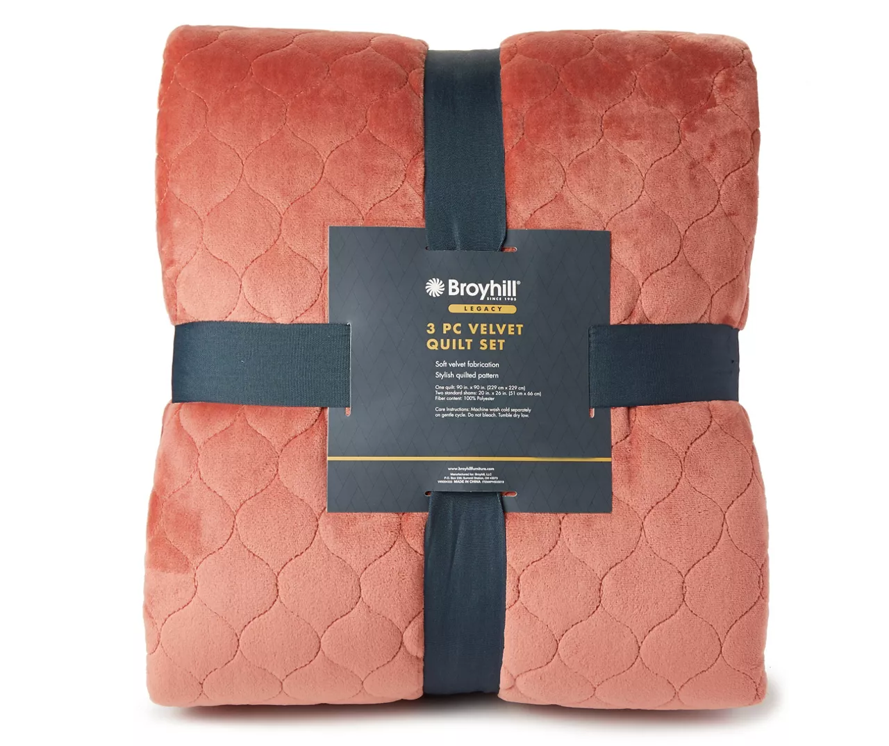 Broyhill Rust Velvet 3-Piece Quilt Set 2 Broyhill Rust Velvet 3-Piece Quilt Set - Image 2