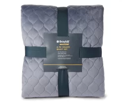 Broyhill Denim Velvet 3-Piece Quilt Set