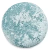 Jolie Aqua Velvet Round Throw Pillow