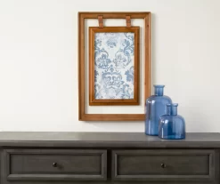 Double-Framed Light Blue Damask Hanging Wall Decor -Broyhill 810498388 2