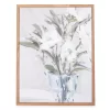 Blue Floral Vase Framed Canvas