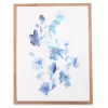Blue Flowers Framed Canvas