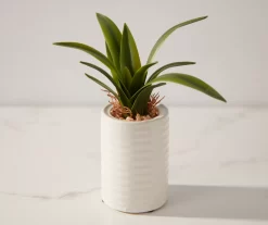 Mini Faux Greenery In White Ceramic Pot -Broyhill 810509521 2