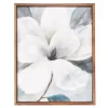 Framed White Floral Canvas