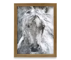 White Horse Framed Plaque