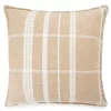 Tan & White Plaid Throw Pillow