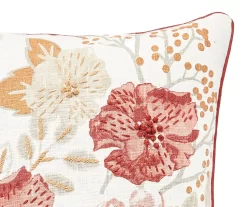 Rust Floral Throw Pillow 7 Rust Floral Throw Pillow -Broyhill 810515803 3