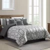 Broyhill Aslan Charcoal & Silver Jacquard 8-Piece Comforter Set