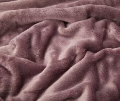 Purple Queen/King Velvet Plush Blanket -Broyhill 810519403 810519404 2
