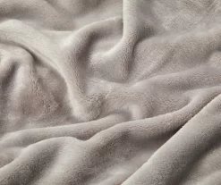 Gray Twin/Full Velvet Plush Blanket 5 Gray Twin/Full Velvet Plush Blanket -Broyhill 810519405 810519406 2 2