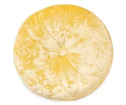 Jolie Yellow Round Throw Pillow