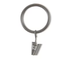 Legacy Antique Pewter Curtain Rod Clip Rings, 14-Pack