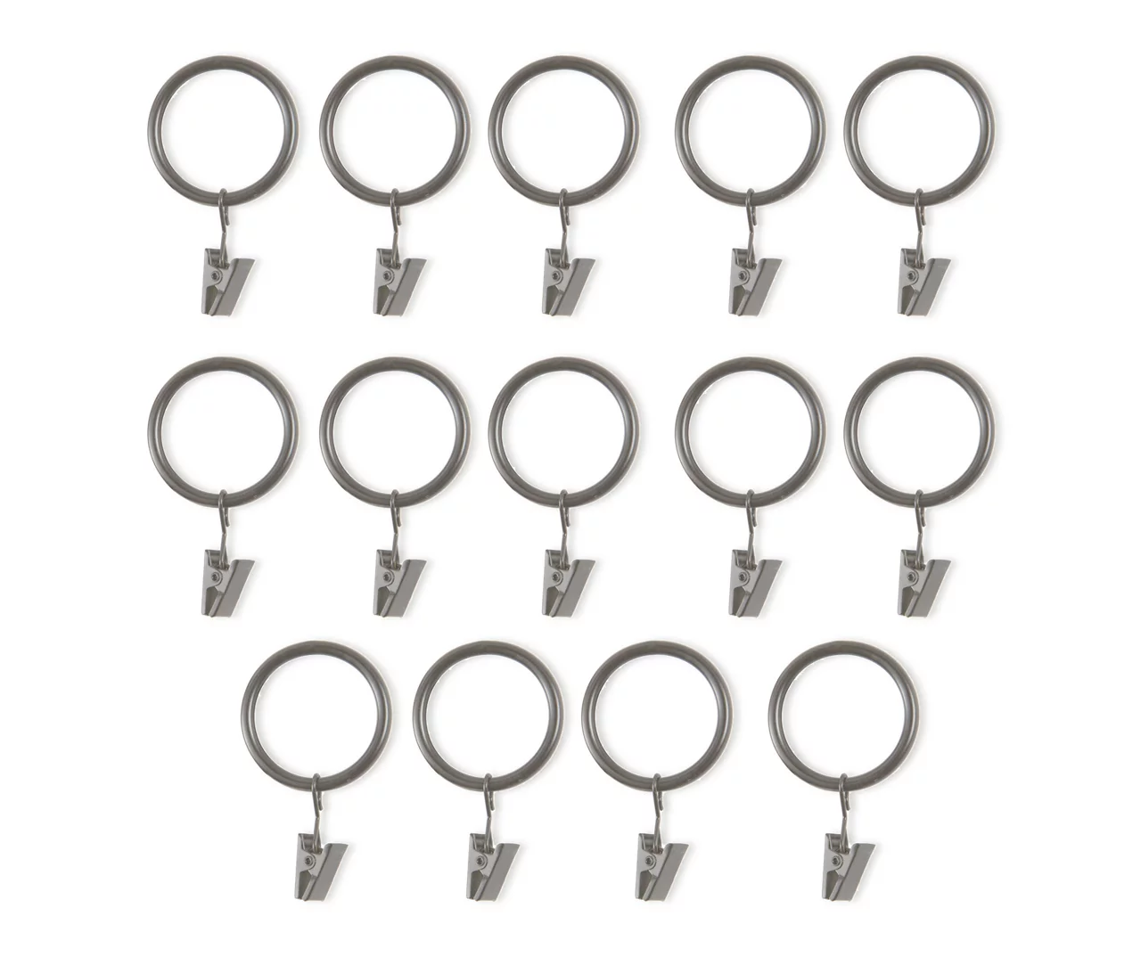 Legacy Antique Pewter Curtain Rod Clip Rings, 14-Pack 3 Legacy Antique Pewter Curtain Rod Clip Rings, 14-Pack - Image 3