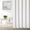 White Embossed Waffle Shower Curtain