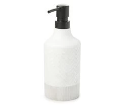 White Herringbone Lotion Pump