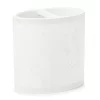 White Herringbone Toothbrush Holder