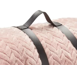 Sepia Rose Zigzag-Embossed Velvet Queen Blanket -Broyhill 810531011 810617574 3