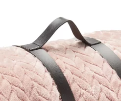 Sepia Rose Zigzag-Embossed Velvet King Blanket -Broyhill 810531015 810617577 4