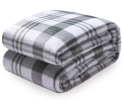 Broyhill Green Plaid Plush Blanket