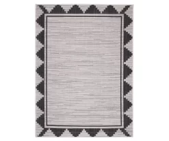 Broyhill Gray & Black Geometric Border Outdoor Area Rug -Broyhill 810547881