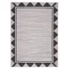 Broyhill Gray & Black Geometric Border Indoor/Outdoor Area Rug