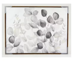 White & Gray Eucalyptus Framed Canvas