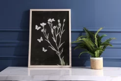 Black & White Butterfly Botanical Framed Art Print -Broyhill 810552400 2