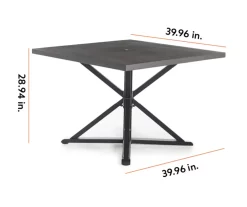 Autumn Cove Brown Wood Look Square Steel Patio Dining Table 12 Autumn Cove Brown Wood Look Square Steel Patio Dining Table -Broyhill 810553658 99 2 1