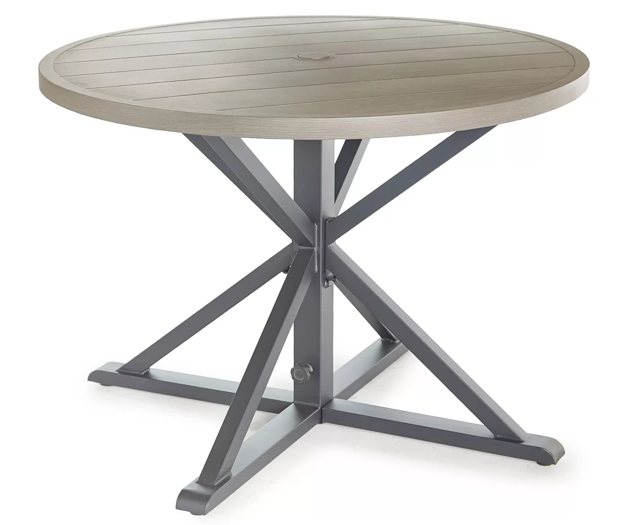 Sandpointe Neutral Steel Round Patio Dining Table 2 Sandpointe Neutral Steel Round Patio Dining Table - Image 2