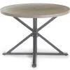 Sandpointe Neutral Steel Round Patio Dining Table