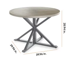 Sandpointe Neutral Steel Round Patio Dining Table 7 Sandpointe Neutral Steel Round Patio Dining Table -Broyhill 810554377 99 2