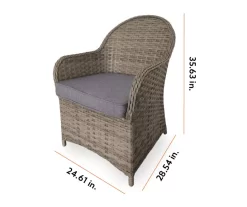 Broyhill Autumn Cove All-Weather Wicker Cushioned Patio Captain's Dining Chair -Broyhill 810554527 99 2