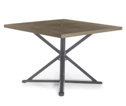 Broyhill Autumn Cove Wood Look Square Steel Patio Dining Table -Broyhill 810557039 1