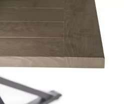 Autumn Cove Light Brown Wood Look Square Steel Patio Dining Table -Broyhill 810557039 2 1