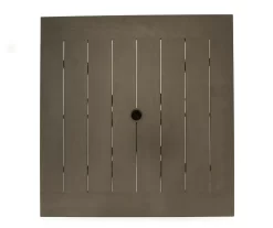 Autumn Cove Light Brown Wood Look Square Steel Patio Dining Table -Broyhill 810557039 3 1