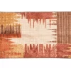 Broyhill Brown & Red Abstract Patchwork Accent Rug