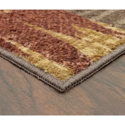 Broyhill Brown & Red Abstract Patchwork Accent Rug -Broyhill 810557489 4