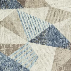 Broyhill Blue & Brown Modern Angles Accent Rug -Broyhill 810557653 2