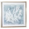 Blue & White Abstract Coral Framed Wall Art