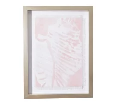 Pink & White Abstract Shell Framed Wall Art