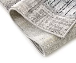 Destan Charcoal & Gray Patchwork Runner Rug, (2' X 7') -Broyhill 810563290 2