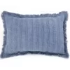Arbor Blue Fringe-Trim Throw Pillow