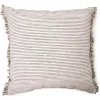 Black Textured Stripe Square Throw Pillow