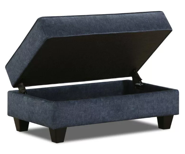 Dancaster Navy Storage Ottoman 2 Dancaster Navy Storage Ottoman - Image 2