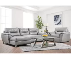 Clifton Ridge Stone Vegan Leather Swivel Chair -Broyhill 810569859 810569860 810569861