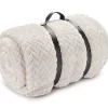 Broyhill Whisper White Chevron Embossed Velvet Blanket