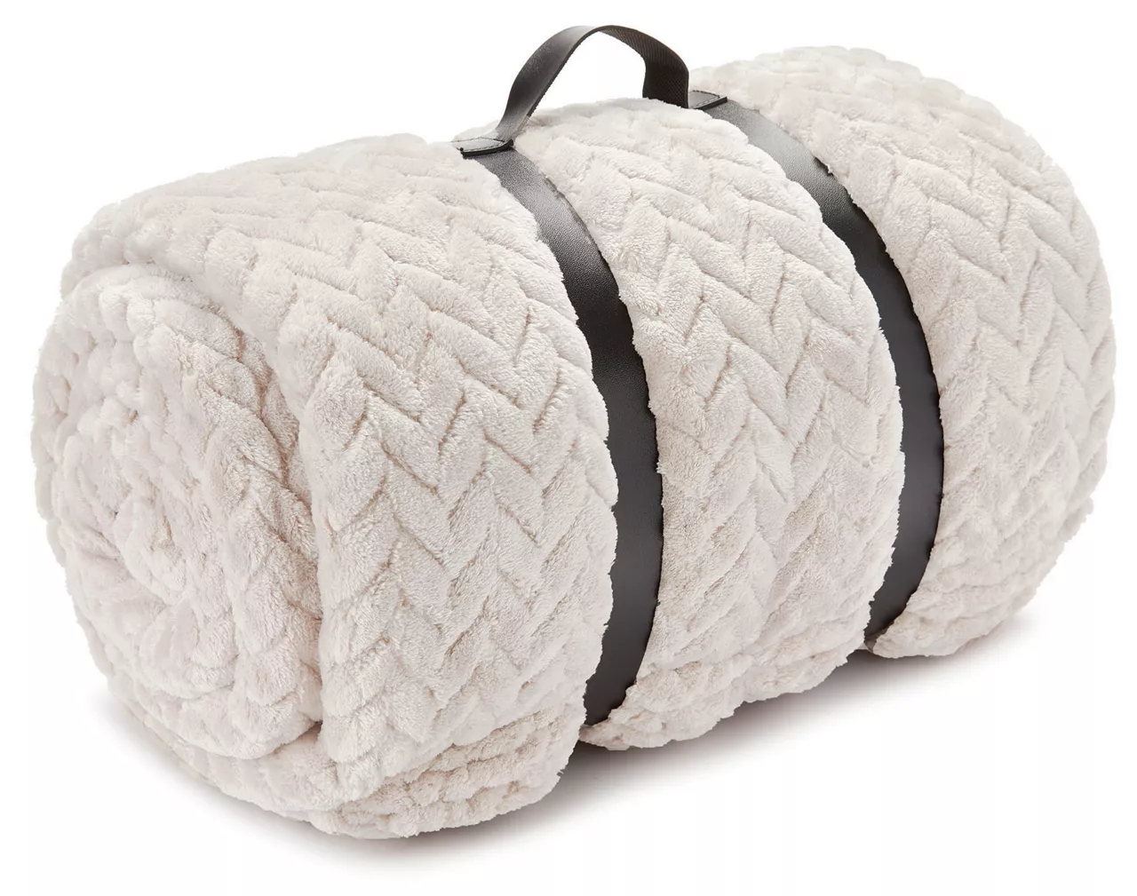 Broyhill Whisper White Chevron Embossed Velvet Blanket 2 Broyhill Whisper White Chevron Embossed Velvet Blanket - Image 2